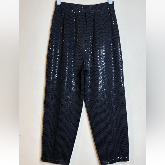 St. John Evening By Marie Gray Sequin Pants Size 2 Black